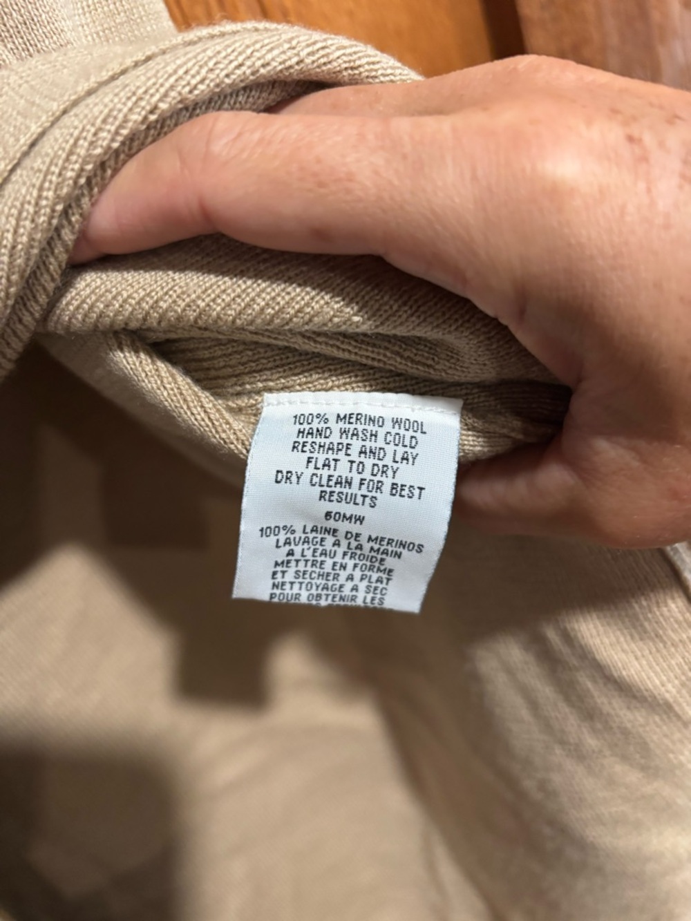 Eileen Fisher Woman 100% Merino Wool Cardigan Sweater Oatmeal Beige Plus 2X - Picture 5 of 7